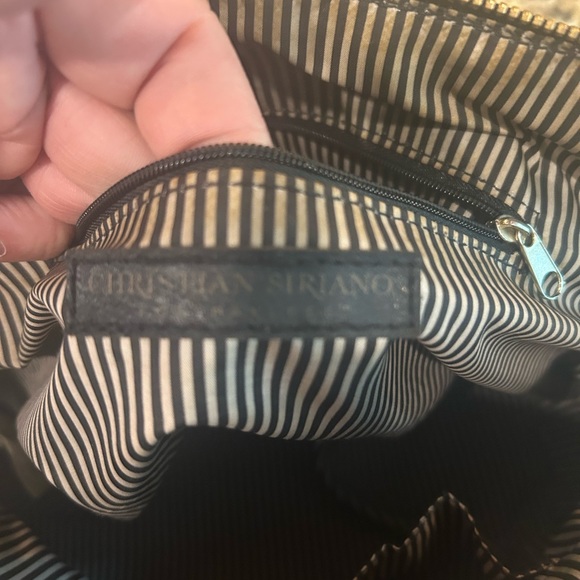 Christian Siriano Black Structured Leather Satchel - Picture 10 of 10